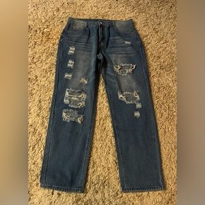 XL distressed women’s jeans